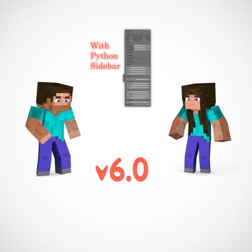 Dulana57's Blender Minecraft Rig V6.0 [With Python Sidebar] preview image